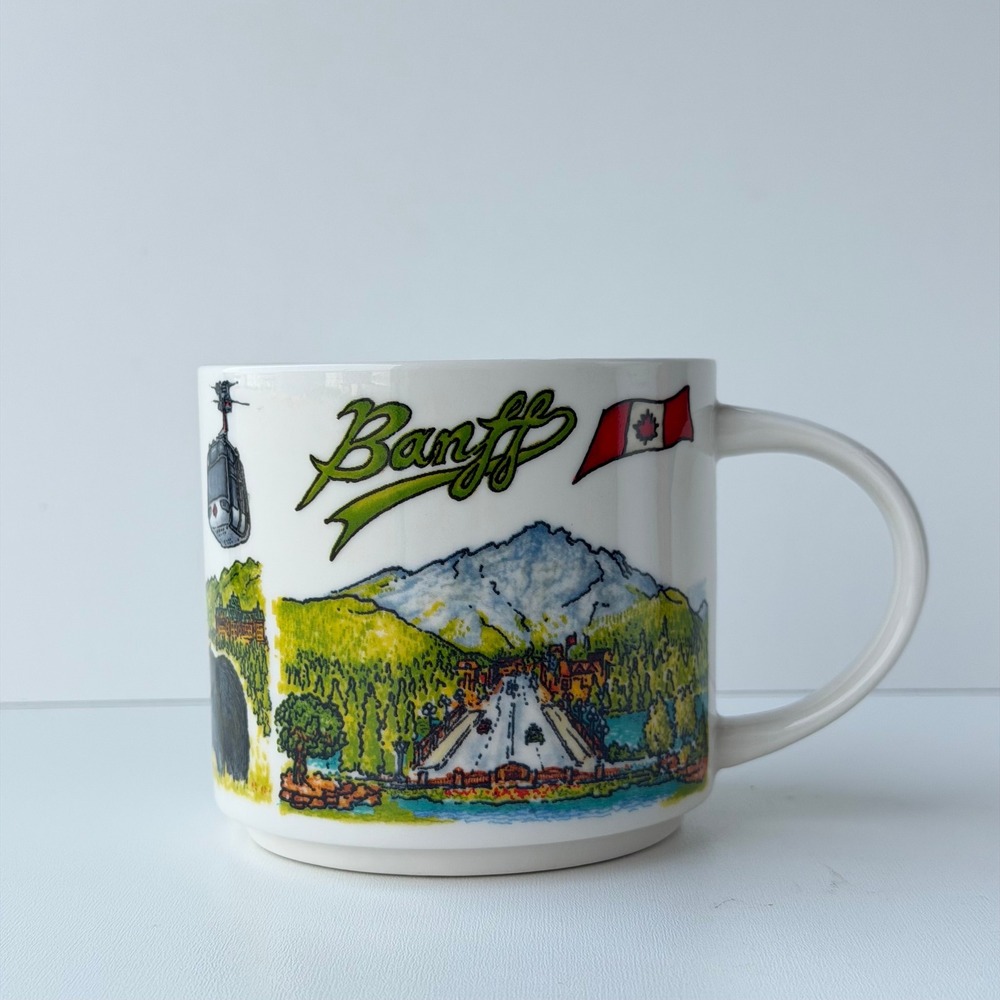 Banff Jasper Canadian Collection Ceramic Coffee Mug Snowcap Michael Zhu 16oz